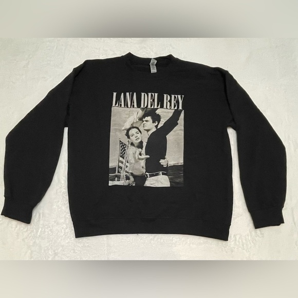 Lana Del Rey Large Oversized Sweater Black Norman F*cking Rockwell Music Cute​ - Picture 1 of 4